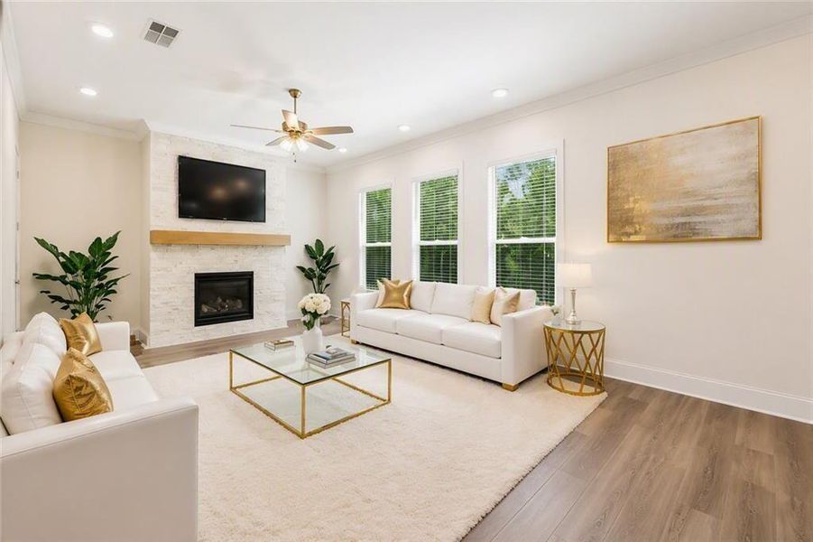 Furnished interior view inside a new home in Waterhaven, Cumming (Image 36).