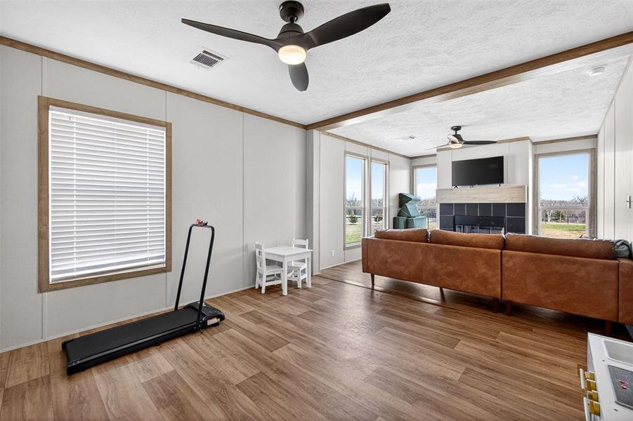 Furnished interior view inside a new home in , Ponder (Image 5).