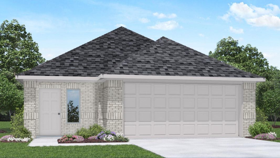 Front exterior of a new home in Sunterra, Katy, TX, highlighting curb appeal (Image 1). Front exterior of a new home in Sunterra, Katy, TX, highlighting curb appeal (Image 1).