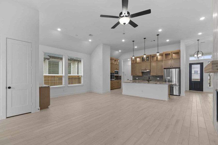 Representative unfurnished interior of a home built from the Summerton 50′ by Chesmar Homes in Prominence, San Antonio (Image 10). Representative unfurnished interior of a home built from the Summerton 50′ by Chesmar Homes in Prominence, San Antonio (Image 10).