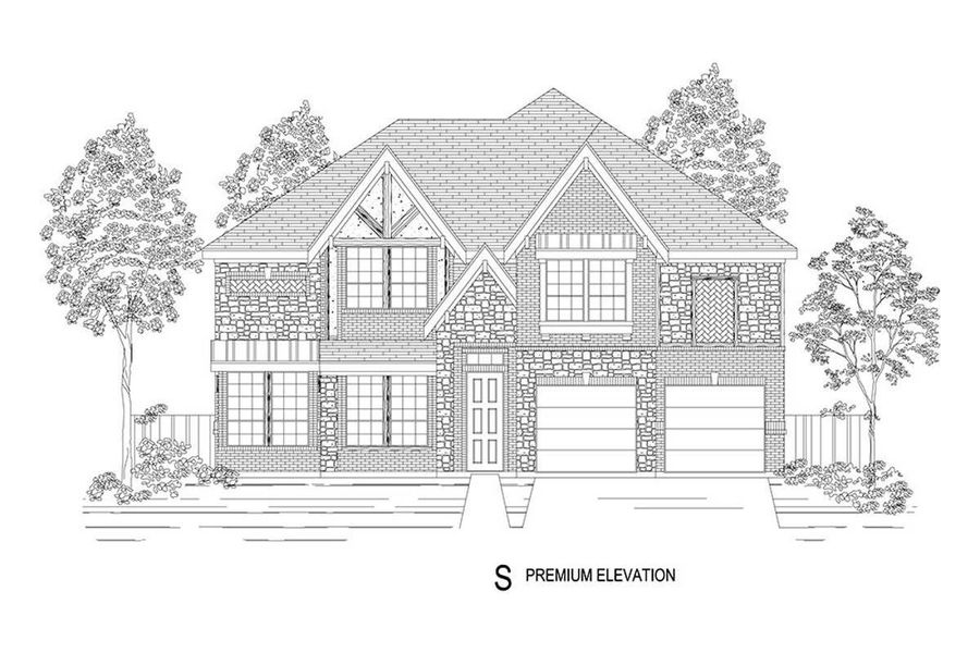 Representative rendering of the exterior for the Brentwood 45 3F (w/Media) by First Texas Homes (Image 19). Representative rendering of the exterior for the Brentwood 45 3F (w/Media) by First Texas Homes (Image 19).