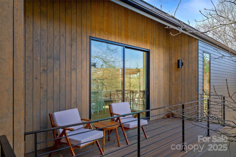 Exterior details and patio area of a home in , Asheville (Image 26).