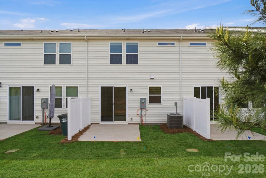 Exterior details and patio area of a home in Bailey Run, Charlotte (Image 3). Exterior details and patio area of a home in Bailey Run, Charlotte (Image 3).