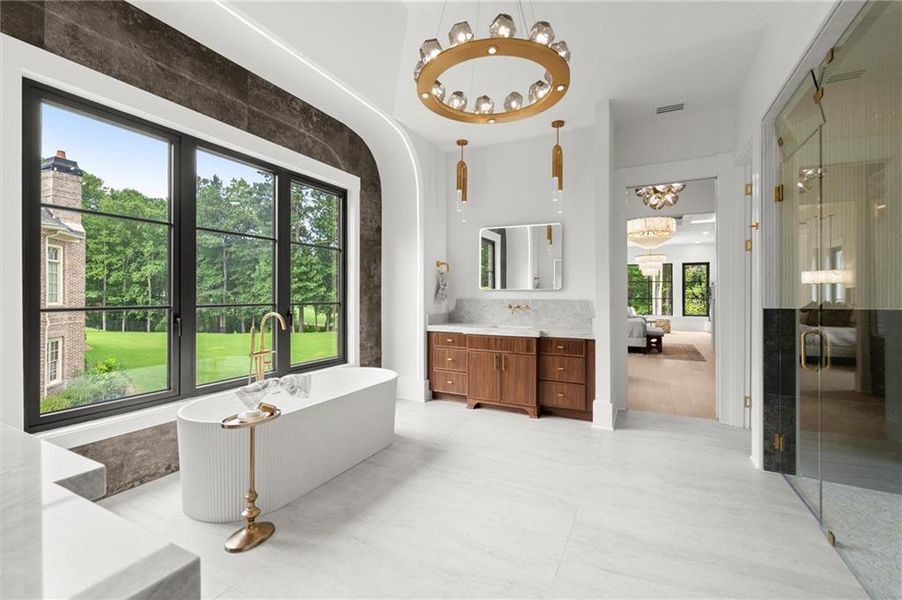 Furnished interior view inside a new home in , Alpharetta (Image 17).