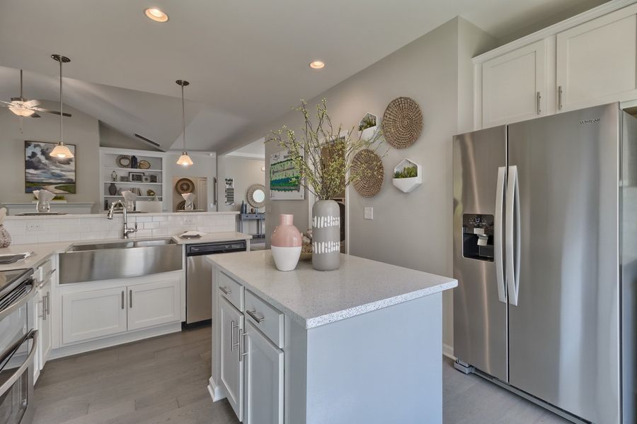Representative furnished interior of a home built from the Wisteria II by Great Southern Homes in Briarfield, Conway (Image 17).