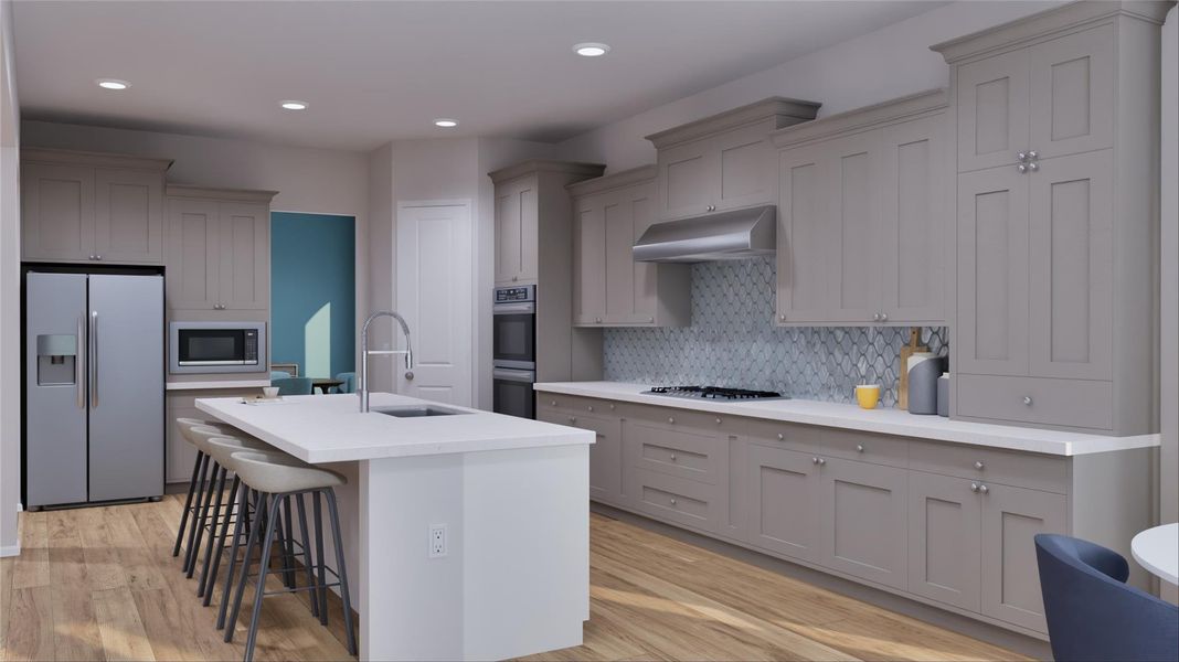 Furnished interior view inside a new home in Bridgeland, Cypress (Image 27).