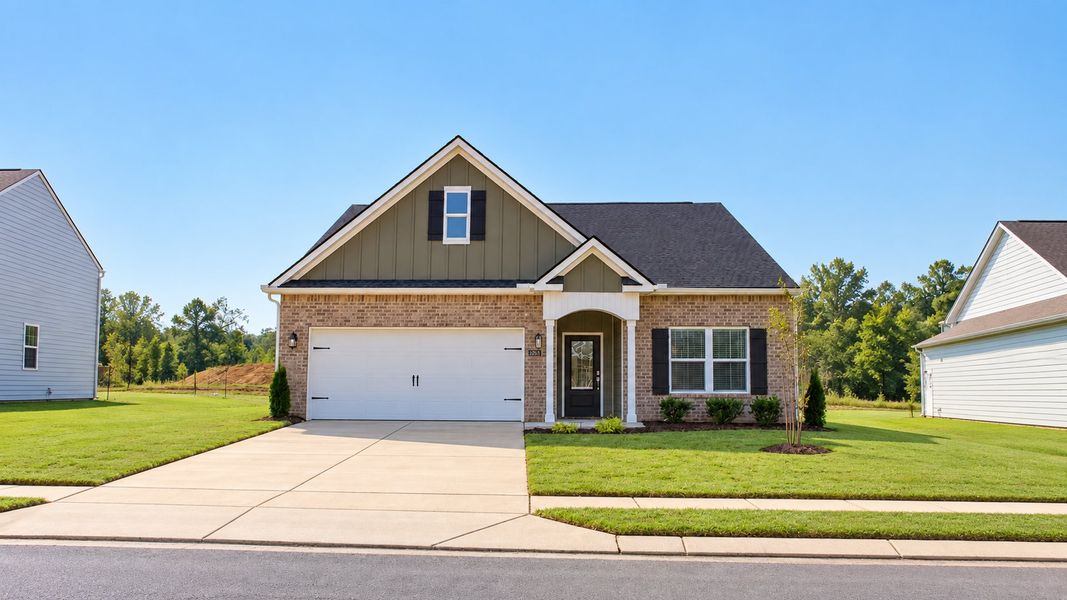 Front exterior of a new home in Fairview Hills, Cleveland, TN, highlighting curb appeal (Image 15).