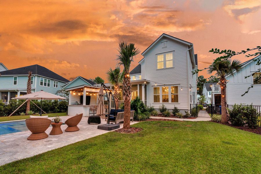 Front exterior of a new home in Carolina Park: Riverside, Mount Pleasant, SC, highlighting curb appeal (Image 28). Front exterior of a new home in Carolina Park: Riverside, Mount Pleasant, SC, highlighting curb appeal (Image 28).