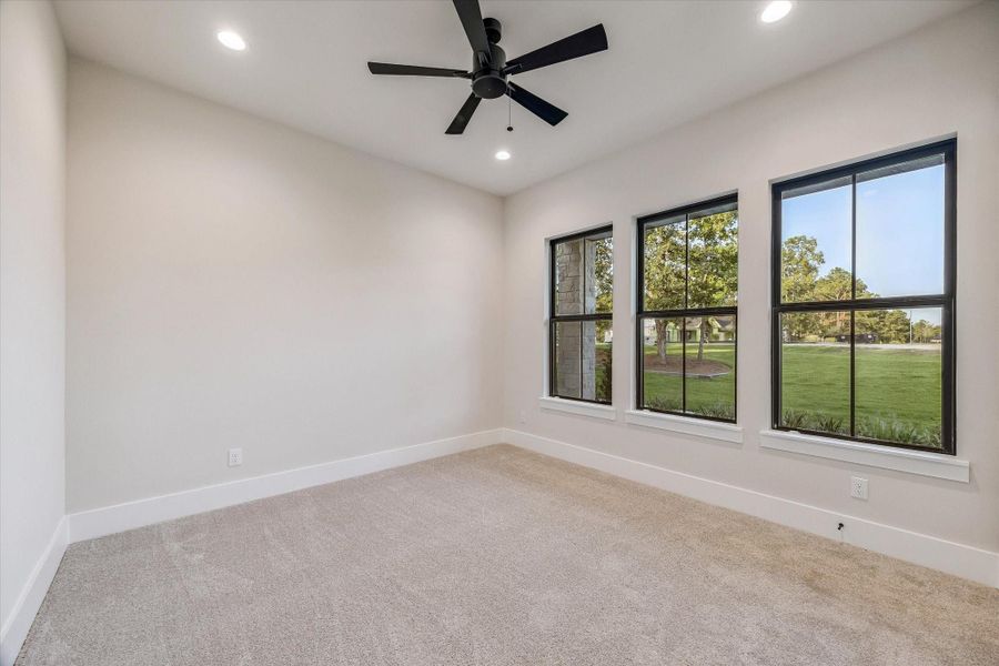 1 of the 3 Secondary Bedrooms. All Bedrooms have a walk-in closet and ensuite Bath. 1 of the 3 Secondary Bedrooms. All Bedrooms have a walk-in closet and ensuite Bath.