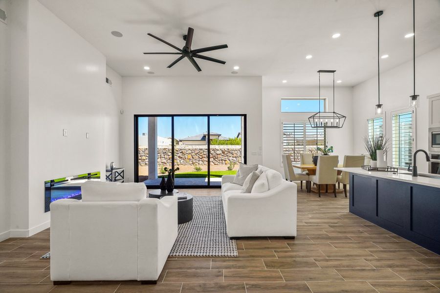 Furnished interior view inside a new home in Painted Sky, El Paso (Image 4). Furnished interior view inside a new home in Painted Sky, El Paso (Image 4).