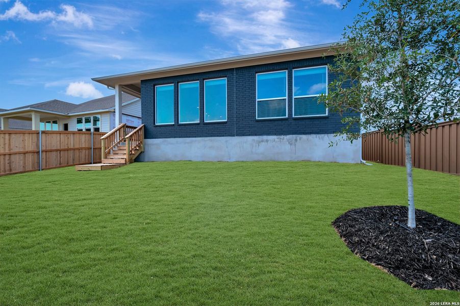 Exterior details and patio area of a home in Mayfair - Select Classic Series, New Braunfels (Image 3).