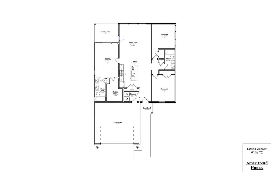2D floor plan layout of this home in , Willis, TX (Image 3).