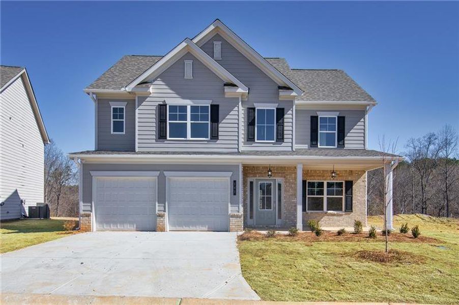 Front exterior of a new home in , Homer, GA, highlighting curb appeal (Image 2). Front exterior of a new home in , Homer, GA, highlighting curb appeal (Image 2).