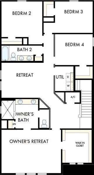 2D floor plan layout of this home in Chapel Crossings - Garden Series, Wesley Chapel, FL (Image 3).