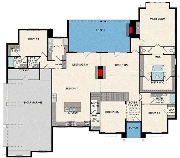 2D floor plan layout of this home in , Acworth, GA (Image 3).
