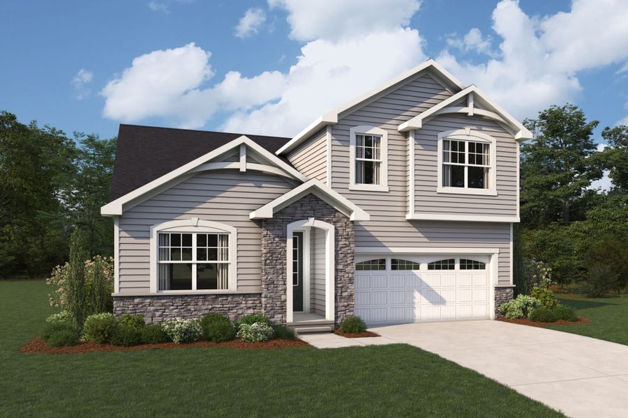 Representative exterior photo of a completed home built from the Avalon by Mattamy Homes in Waxhaw Landing, Monroe, NC (Image 6). Representative exterior photo of a completed home built from the Avalon by Mattamy Homes in Waxhaw Landing, Monroe, NC (Image 6).