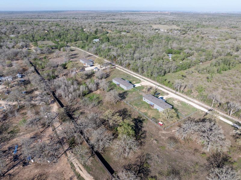 Aerial view of a heavily wooded area Aerial view of a heavily wooded area