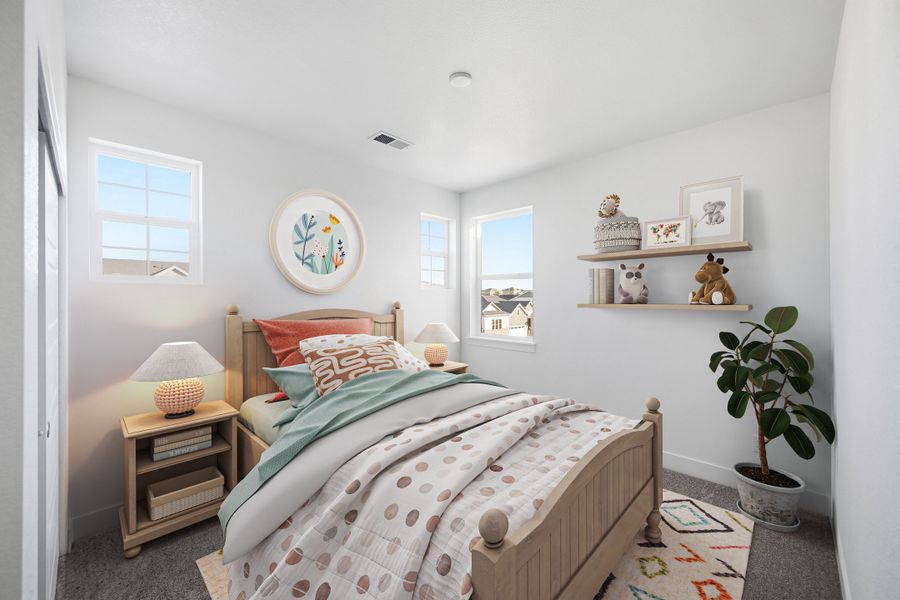 Furnished interior view inside a new home in Trailstone, Arvada (Image 12).