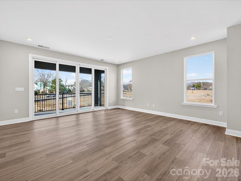 Great Room with Sliding Glass Doors to Outdoor Living.