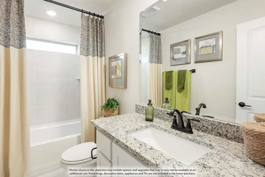 Furnished interior view inside a new home in ArrowBrooke, Aubrey (Image 31).