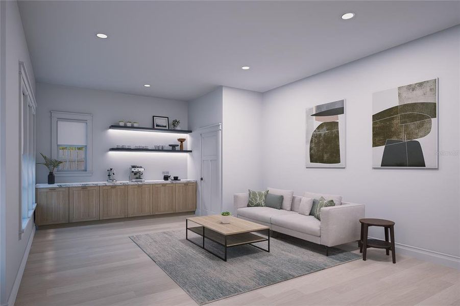 Furnished interior view inside a new home in , St. Petersburg (Image 15).