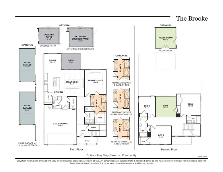 The Brooke with Optional 3-Car Garage (R2.5) The Brooke with Optional 3-Car Garage (R2.5)