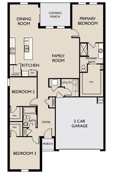2D floor plan layout of this home in Vida Mar, League City, TX (Image 2). 2D floor plan layout of this home in Vida Mar, League City, TX (Image 2).