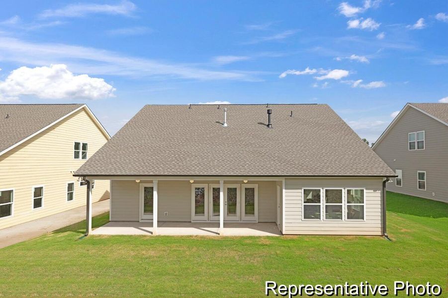 Exterior details and patio area of a home in , Ridgeville (Image 24).