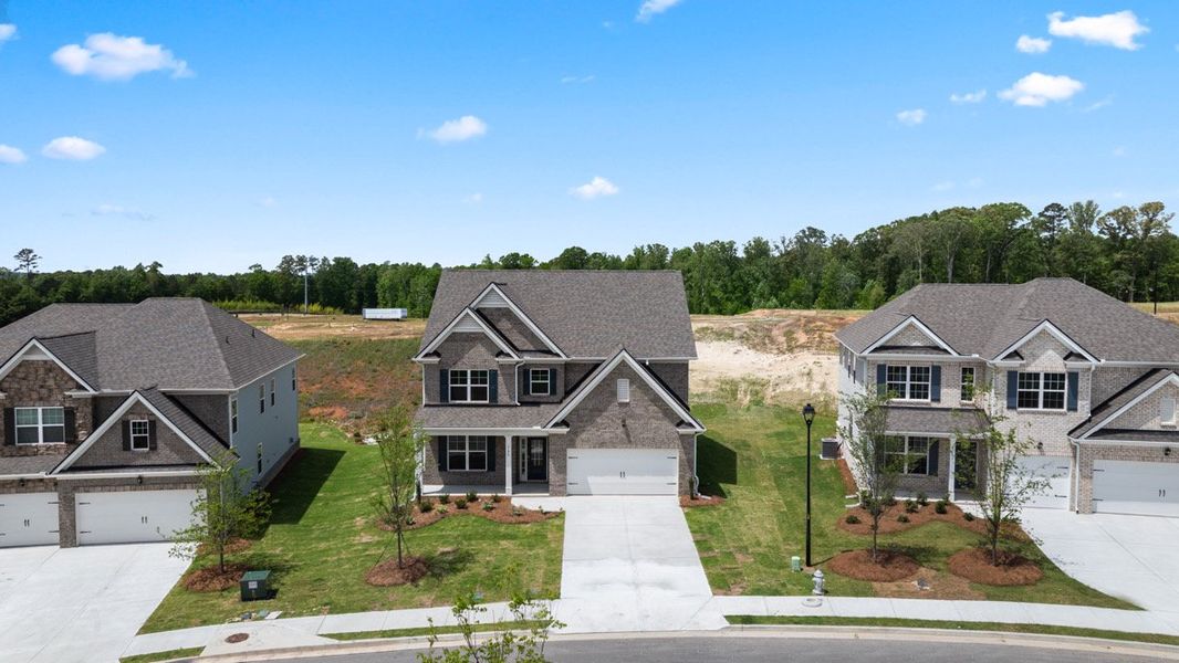 Representative exterior photo of a completed home built from the BELLVIEW by D.R. Horton in Butner Estates, South Fulton, GA (Image 21).