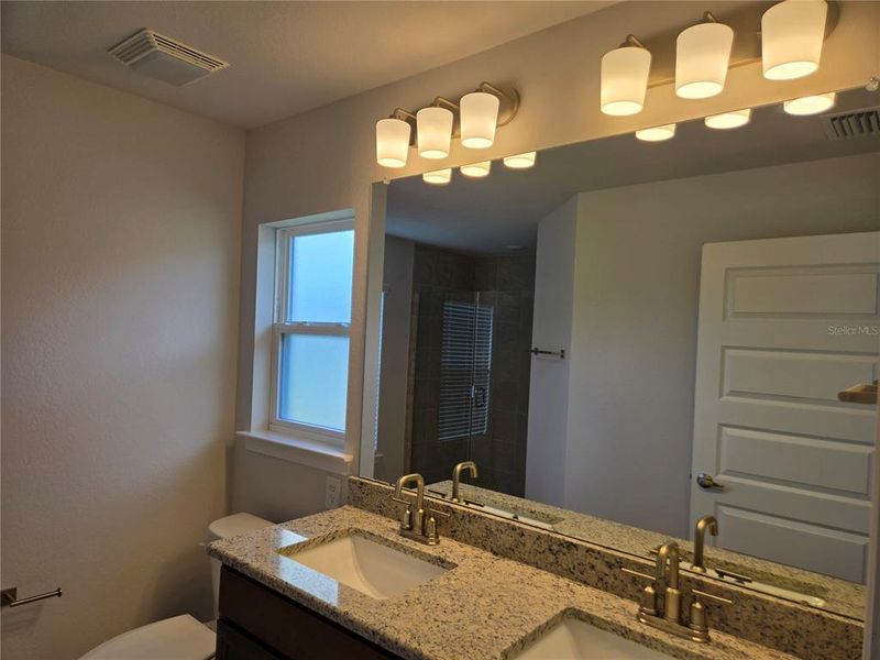 main bathroom dual vanity