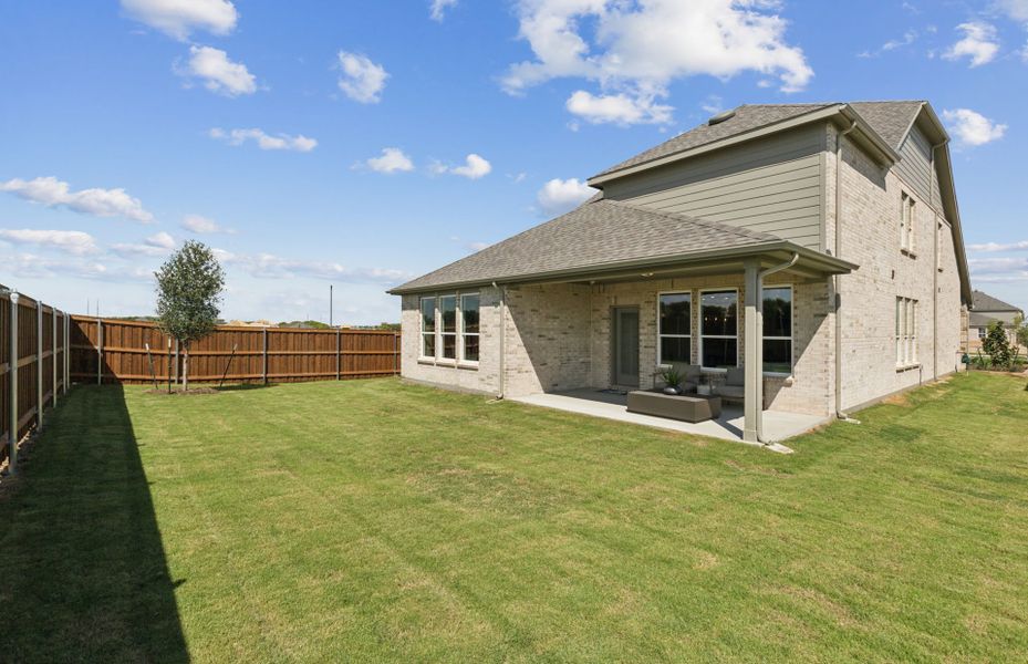 Spacious, fenced-in backyard