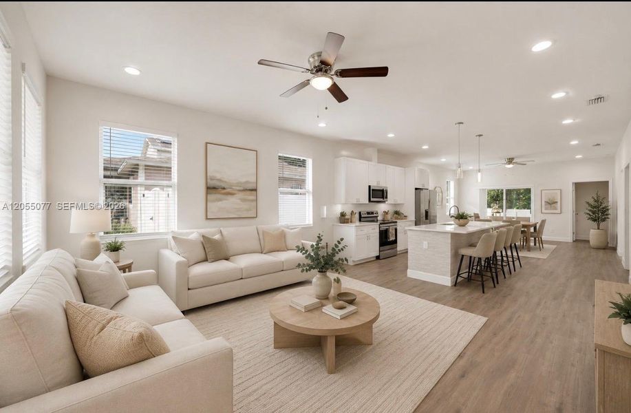 Furnished interior view inside a new home in , Tampa (Image 9). Furnished interior view inside a new home in , Tampa (Image 9).