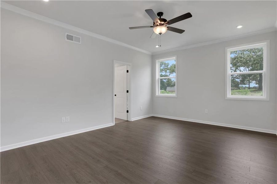 Spacious, unfurnished interior of a new home in The Paddocks at Doc Hughes, Buford (Image 32). Spacious, unfurnished interior of a new home in The Paddocks at Doc Hughes, Buford (Image 32).