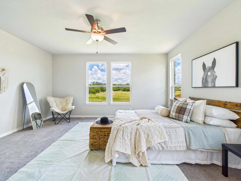 Representative furnished interior of a home built from the The Foster E by Davidson Homes LLC in Potranco Oaks, Castroville (Image 32). Representative furnished interior of a home built from the The Foster E by Davidson Homes LLC in Potranco Oaks, Castroville (Image 32).