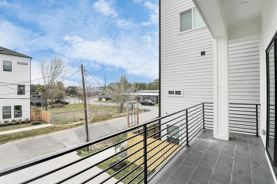 Private balcony on the second floor