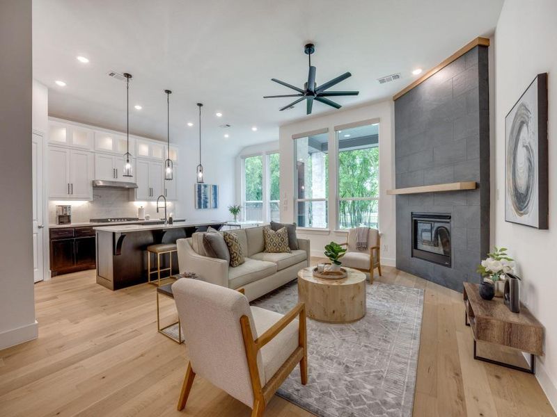 Furnished interior view inside a new home in , Van Alstyne (Image 8).