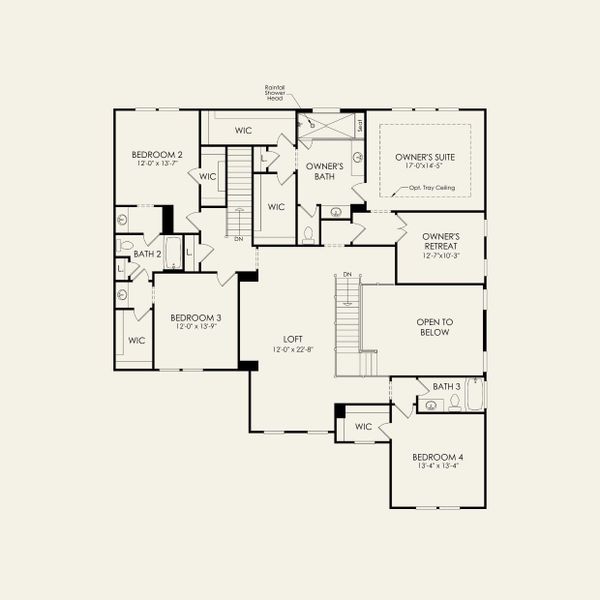 2D floor plan layout for the Fearington by John Wieland in McCoy Farm, Wesley Chapel, NC (Image 1). 2D floor plan layout for the Fearington by John Wieland in McCoy Farm, Wesley Chapel, NC (Image 1).