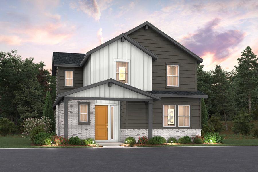 Representative exterior photo of a completed home built from the Madison by Century Communities in The Boulevard II Collection at Windler, Aurora, CO (Image 6).