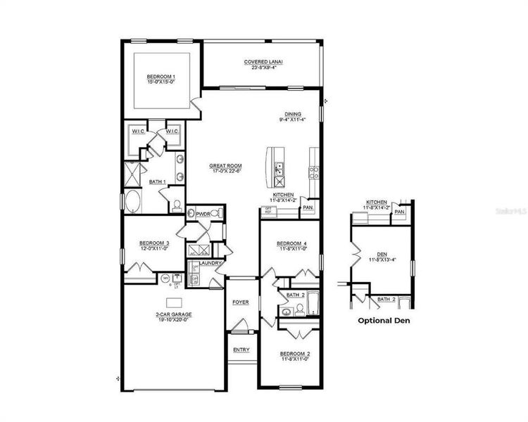 2D floor plan layout of this home in Star Farms at Lakewood Ranch, Lakewood Ranch, FL (Image 5).