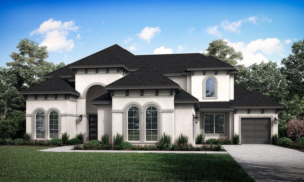 Montego Floor Plan Elevation C, Lakeview, Waller | Sitterle Homes