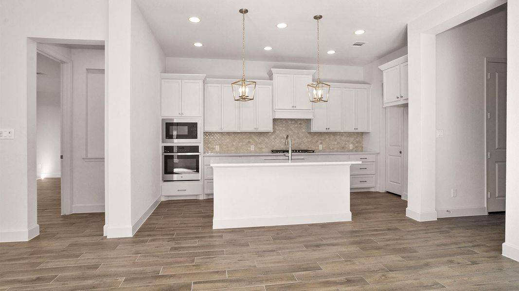 Furnished interior view inside a new home in Bridgeland 45', Cypress (Image 3).