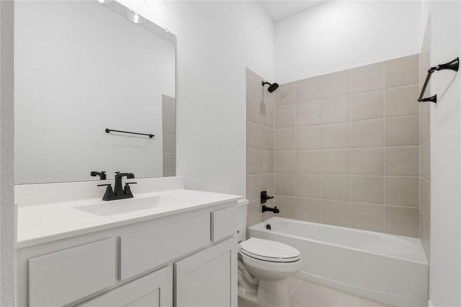 Furnished interior view inside a new home in Pecan Grove, Cross Timber (Image 8).