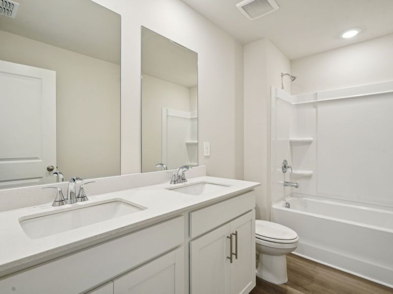Furnished interior view inside a new home in Parkside at Grayson, Grayson (Image 9).