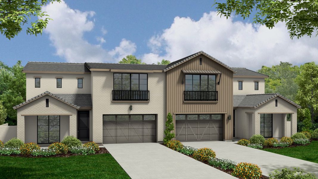 Representative exterior photo of a completed home built from the Residence Four by Capital West Homes in Atrium at Somerset, Gilbert, AZ (Image 1). Representative exterior photo of a completed home built from the Residence Four by Capital West Homes in Atrium at Somerset, Gilbert, AZ (Image 1).