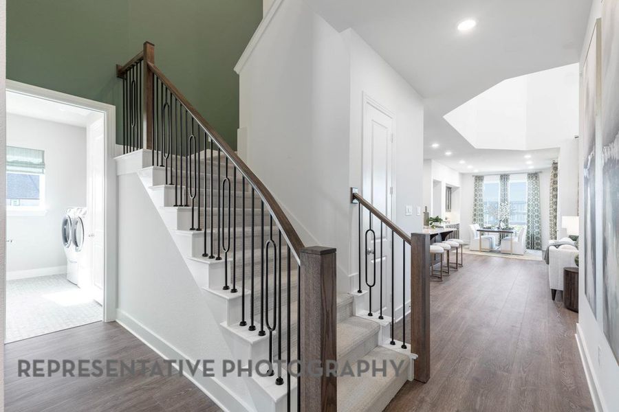 Furnished interior view inside a new home in Wolf Ranch: 51ft. lots, Georgetown (Image 22).