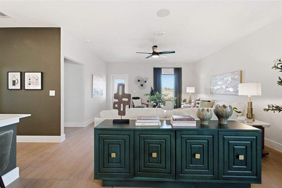 Furnished interior view inside a new home in Sunfield, Buda (Image 13).