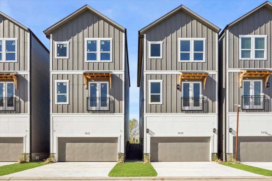 Front exterior of a new home in Paul Quinn Heights, Houston, TX, highlighting curb appeal (Image 29).