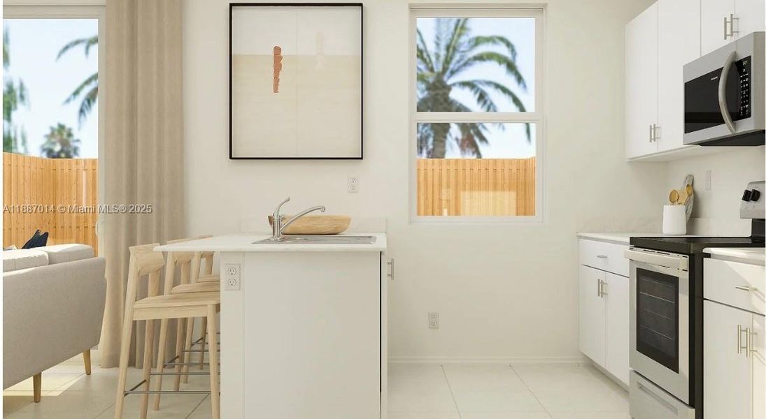 Furnished interior view inside a new home in , Miami (Image 9). Furnished interior view inside a new home in , Miami (Image 9).