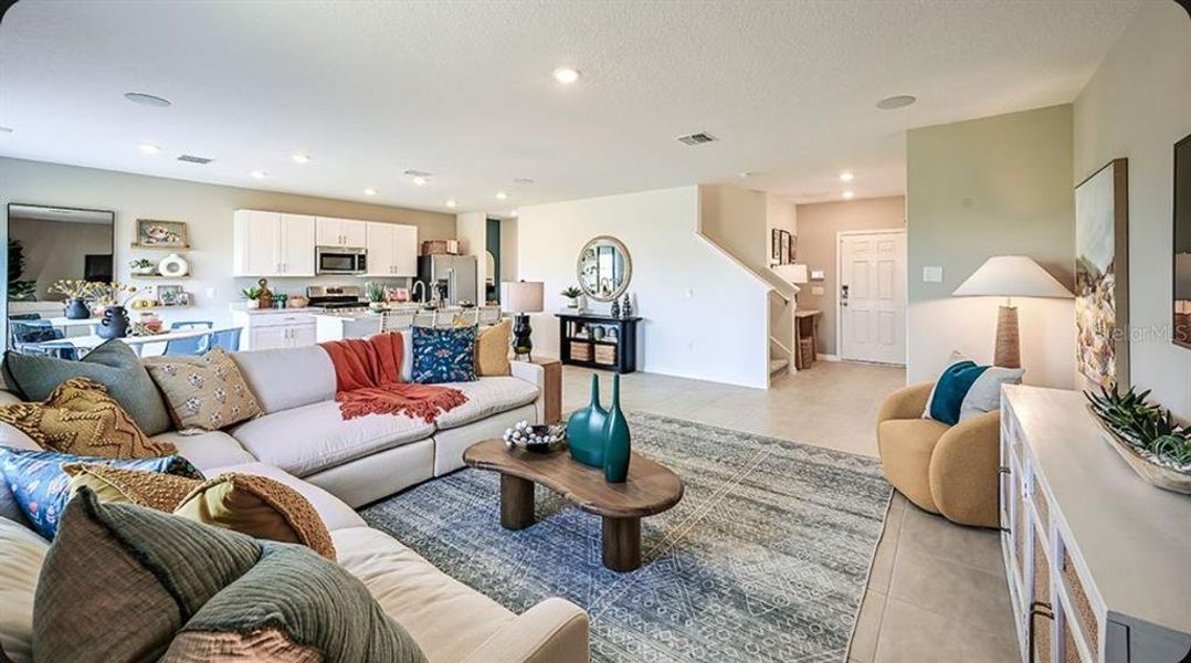 Furnished interior view inside a new home in Waterstone, Groveland (Image 7). Furnished interior view inside a new home in Waterstone, Groveland (Image 7).