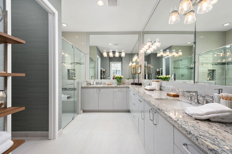 Representative furnished interior of a home built from the Dorado by GL Homes in Apex at Avenir, Palm Beach Gardens (Image 11).